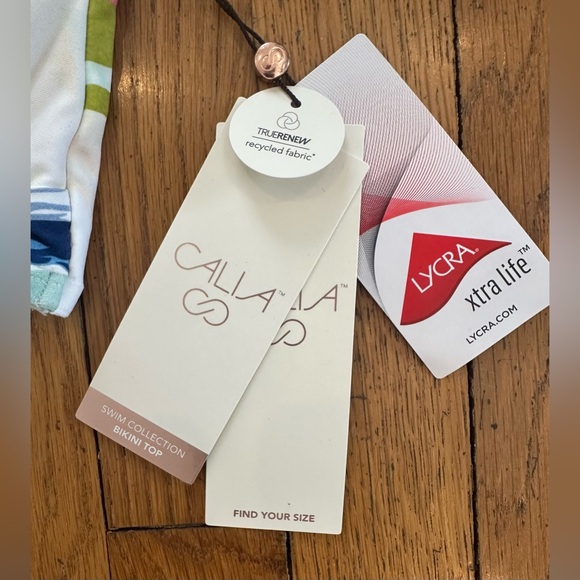 CALIA Womens Double Strap
Triangle Bikini Swim Top Tie Back NWT. Size 2x - Picture 5 of 7